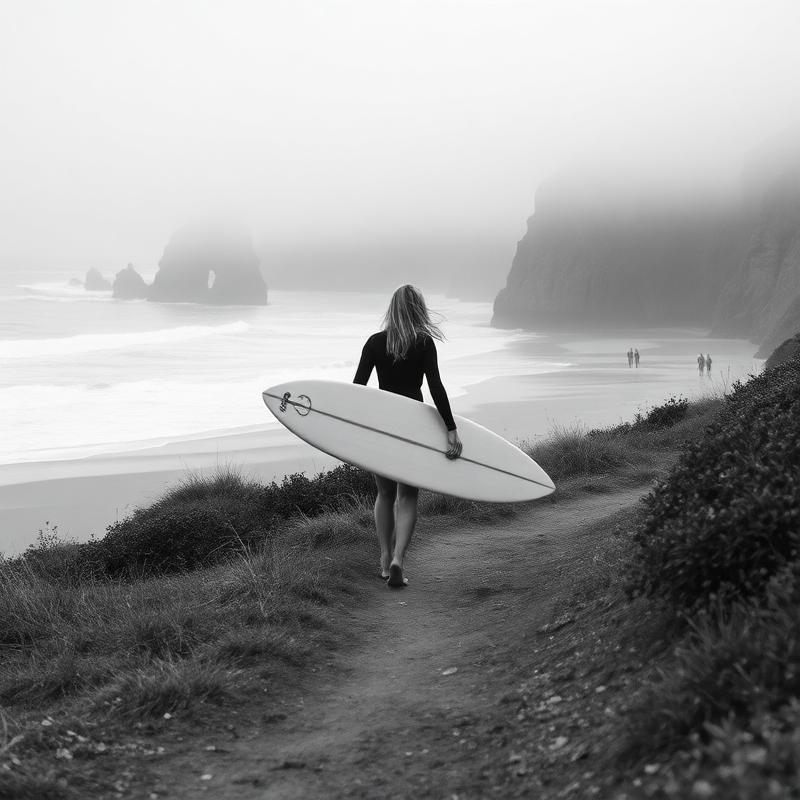 Atlantic mist, walking back